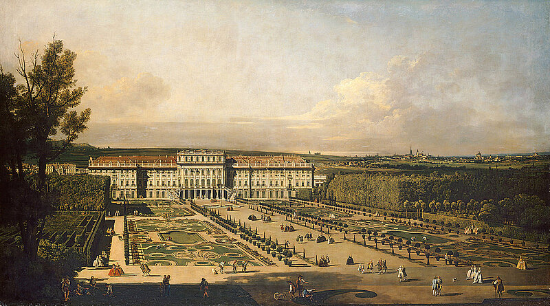 Gemälde von Schloss Schönbrunn, Blickrichtung von Gloriette