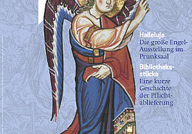 Mittelalterliche Darstellung eines Engels am Cover des ÖNB Magazins 2/2013