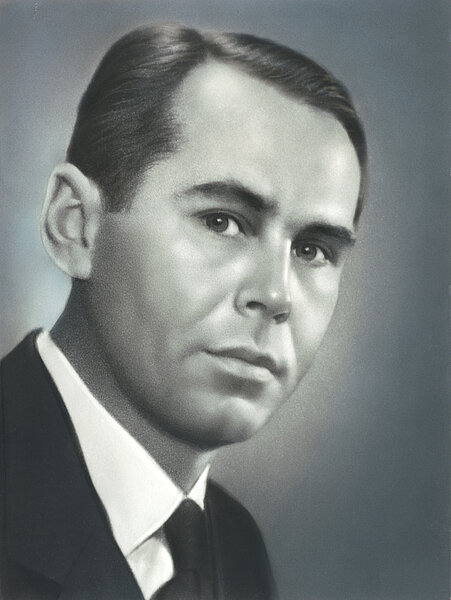 Eugen Wüster Portrait, schwarz-weiß, im Anzug