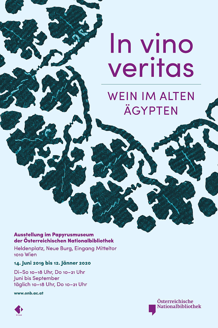 Exhibition poster for the special exhibition: In vino veritas. Wine in ancient Egypt