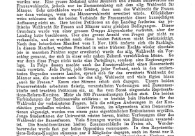 Grippenberg, Alexandra: Das Frauenwahlrecht in Finnland; aus: Der Bund, 2. Jg., Nr. 1, Januar 1907, Seite 5-6