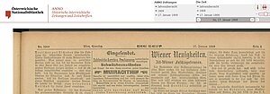 Die Zeit, 17.Januar 1909