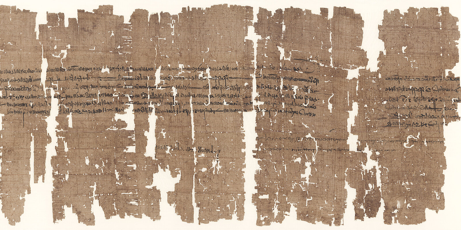 Papyrus mit einem Absatz Text.