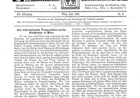 Zeitschrift für Frauenstimmrecht, 3. Jg., Nr. 6, Juli 1913, Seite 1
