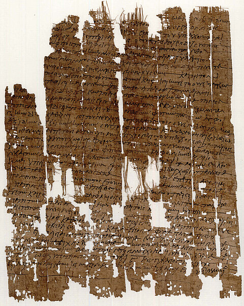 Stück Papyrus, sehr löchrig