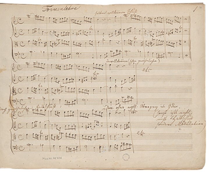 Handschriftliches Notenblatt