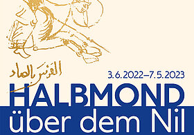 Plakat mit Zeichnung eines Reiters.