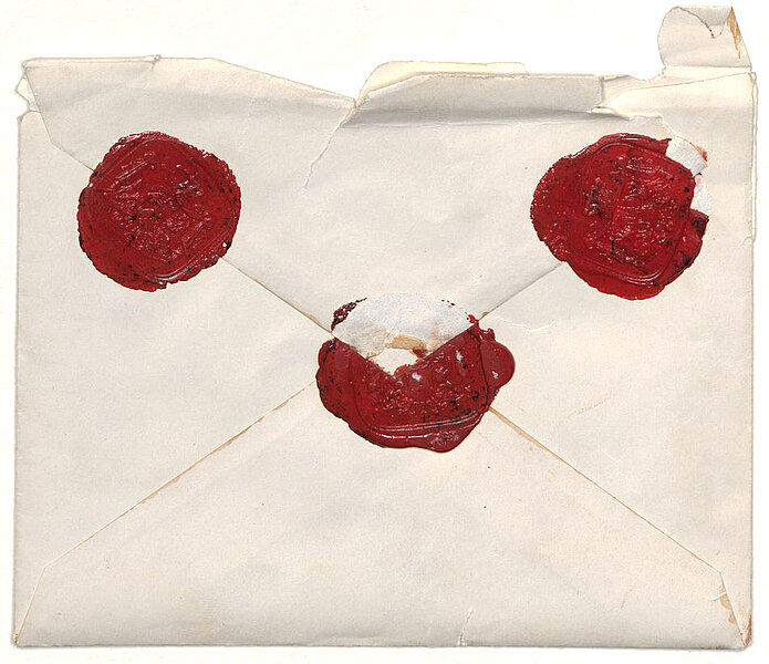 Briefkuvert mit 3 Siegeln von Kronprinz Rudolf