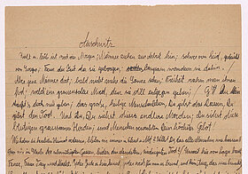 Letter written on brown paper