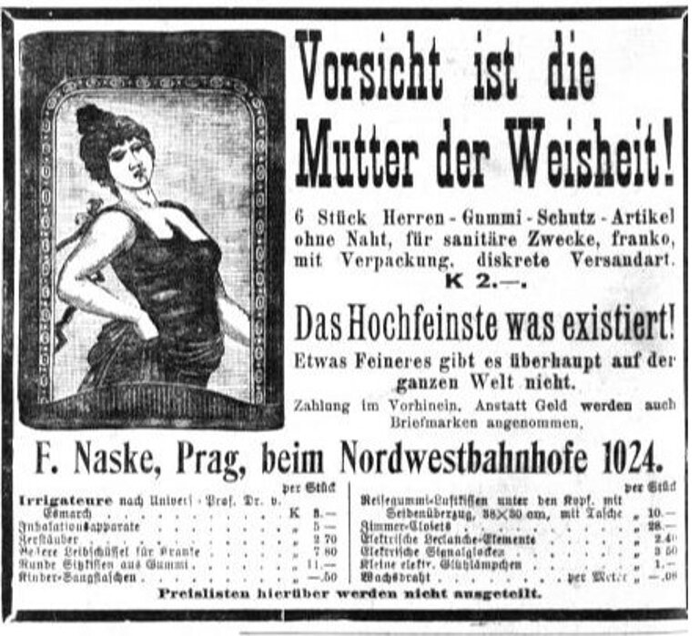 Alte Zeitungsannonce.