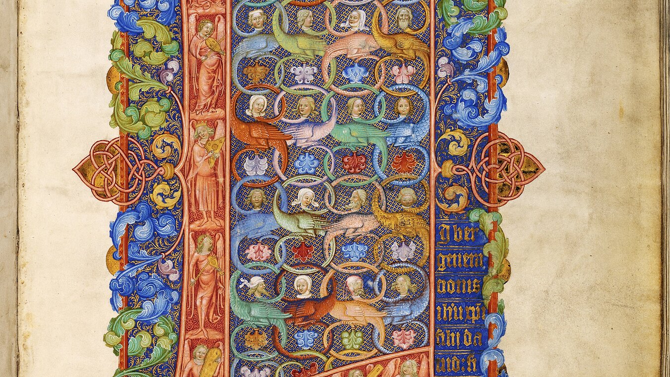 Bild von Folio 2 recto aus dem Gründungscodex der ÖNB, dem sogenannten Troppauer-Evangeliar.