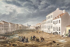 Eduard Gurk, Wiener Hochwasser von 1830 (Inv. 22610)