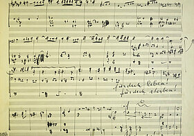 Partiturblatt der 10. Symphonie