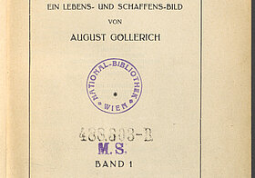 Buchtitel: "Anton Bruckner - Ein Lebens- und Schaffens-Bild von August Göllerich"