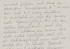 Handgeschriebener Brief.