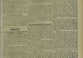 Das Frauenstimmrecht in Finnland. Vortrag der Baronin Alexandra Grippenberg; aus: Neues Wiener Abendblatt, 42. Jg., Nr. 132, 13. Mai 1908, Seite 3