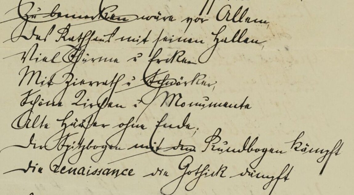 Handschrift, kursiv.
