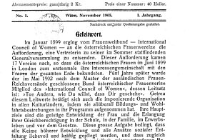 Der Bund, 1. Jg., Nr. 1, November 1905, Seite 1