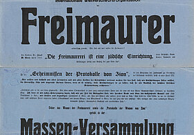 Nationalsozialistisches Plakat gegen Freimaurer