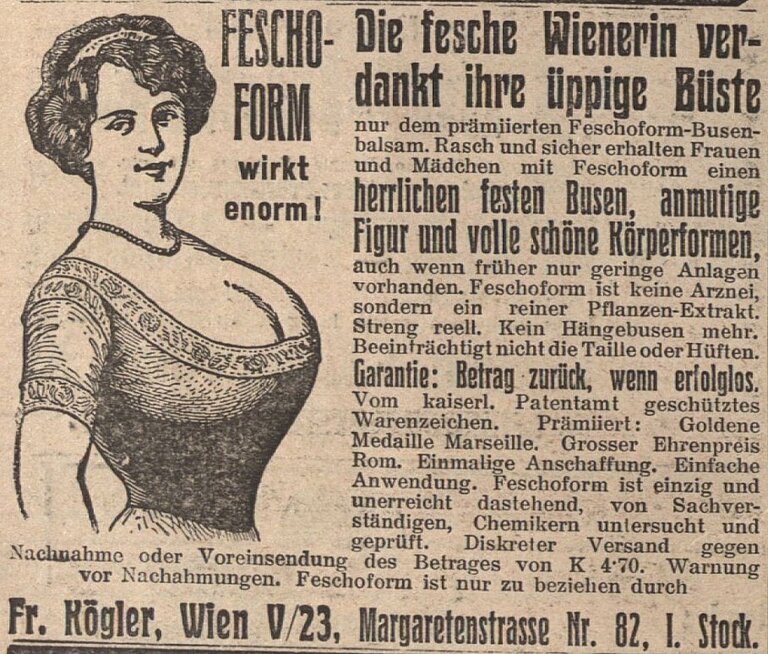 Alte Zeitungsannonce.