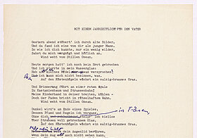 Typed text on paper with handwritten corrections