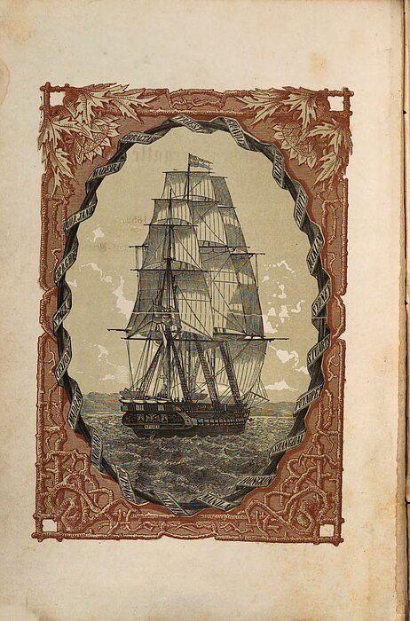 Zeichnung von Schiff