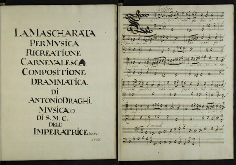 Handschriftliches Notenblatt, Links der Titel