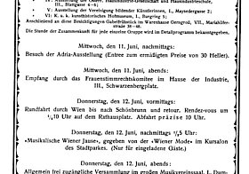 Programm der Internationalen Frauenstimmrechtskonferenz in Wien vom 11. und 12. Juni 1913; aus: Das Frauenstimmrecht. Festschrift. Wien 1913, Seite ii