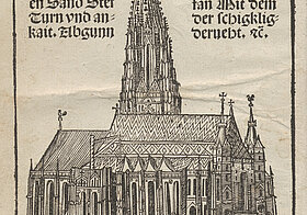 Alte Zeichnung vom Stephansdom