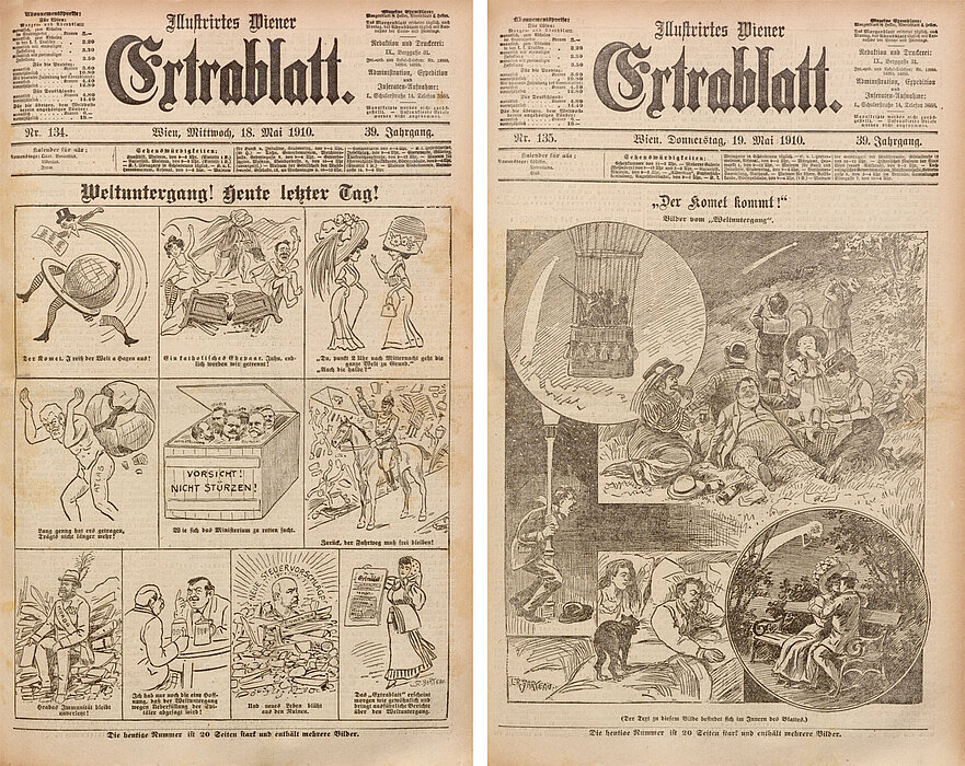 Titelblatt einer Zeitung vom 18. und 19. Mai 1910.