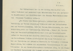 Die Hofbibliothek wird Staatseigentum, ÖNB-Archiv, NB 369/1920