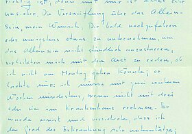 Handschriftlicher Brief von Max Frisch, die Schrift regelmäßig und klar. 