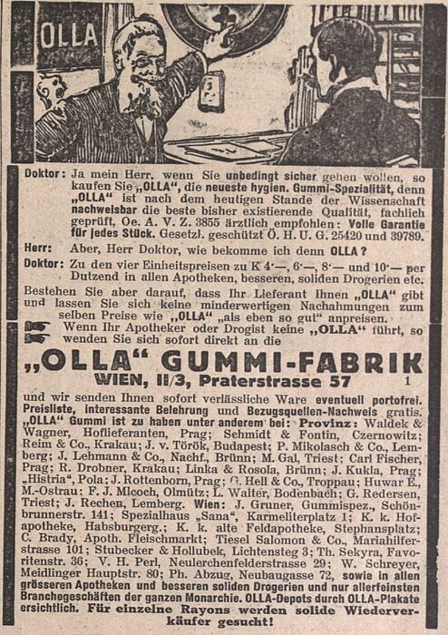 Alte Zeitungsannonce.