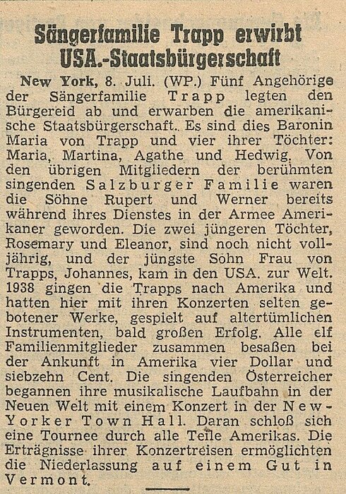 Ausschnitt eines Zeitungsartikels.