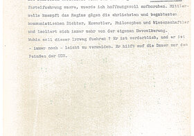 Typoskript, Durchschlag, paginiert mit 5