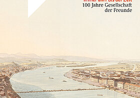 Eine alte Ansicht der Donau bei Budapest am Cover des ÖNB Magazins 1/2021