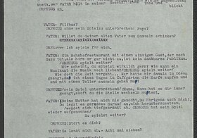 Getippter Text auf vergilbtem Papier.