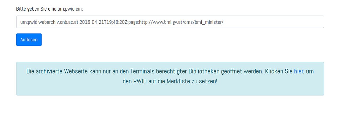 Abbildung eines Hinweistextes. 