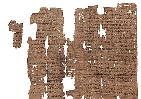 Eng beschriebener Papyrus.
