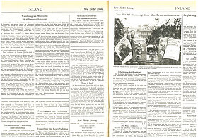 Vor der Abstimmung über das Frauenstimmrecht; aus: Neue Zürcher Zeitung und schweizerisches Handelsblatt, Nr. 34, 5. Februar 1971, Seite 35