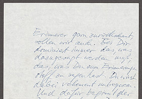 Handschriftlicher Brief, unleserlich.