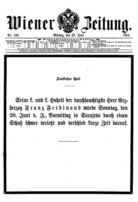 Alte Zeitungsmeldung.