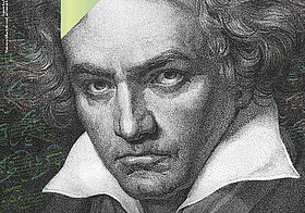 Portrait von Ludwig van Beethoven am Cover des ÖNB Magazins 2019/01