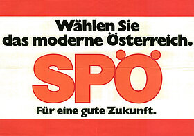 Wahlplakat der SPÖ aus dem Jahr 1970.