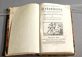 Titelseite in Buch mit Illustration