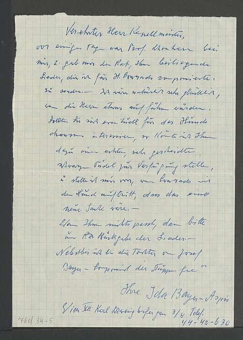 Handgeschriebener Brief.