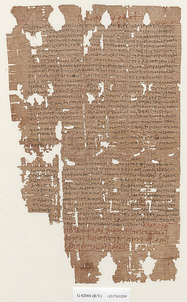 Löchriges Papyrus, Protokoll einer Verhandlung vor einem Richter