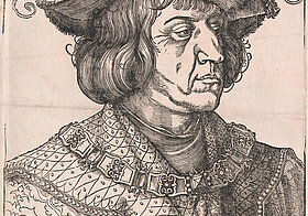 Holzschnitt von Albrecht Dürer anlässlich des Todes Maximilians 1519.