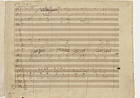 Handschriftliches, altes Notenblatt.
