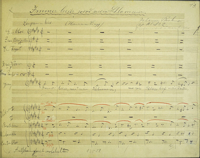 Handschriftliches Notenblatt